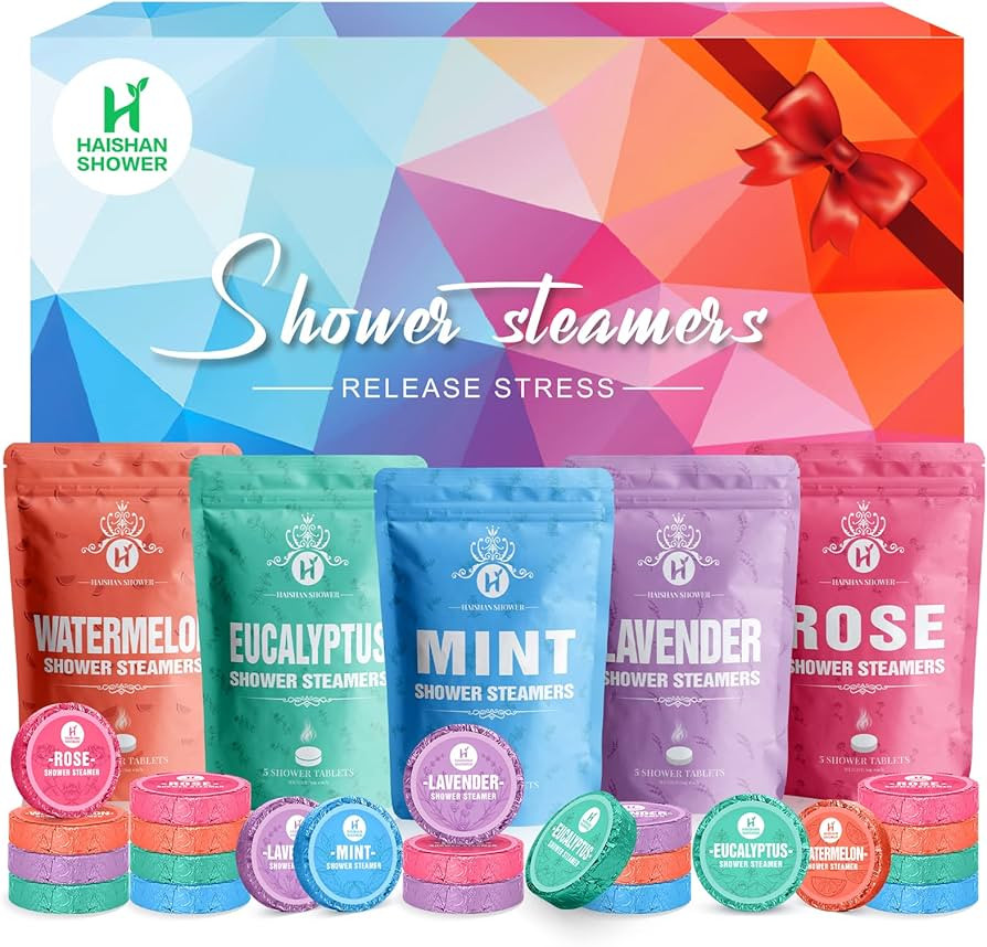 Shower Steamers Aromatherapy Birthday Gifts for Women or Men, 25-Pack Shower Bombs Gifts for Girl... | Amazon (US)
