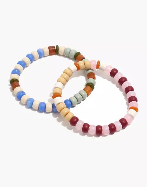 Two-Pack Matte Beaded Stretch Bracelet Set | Madewell