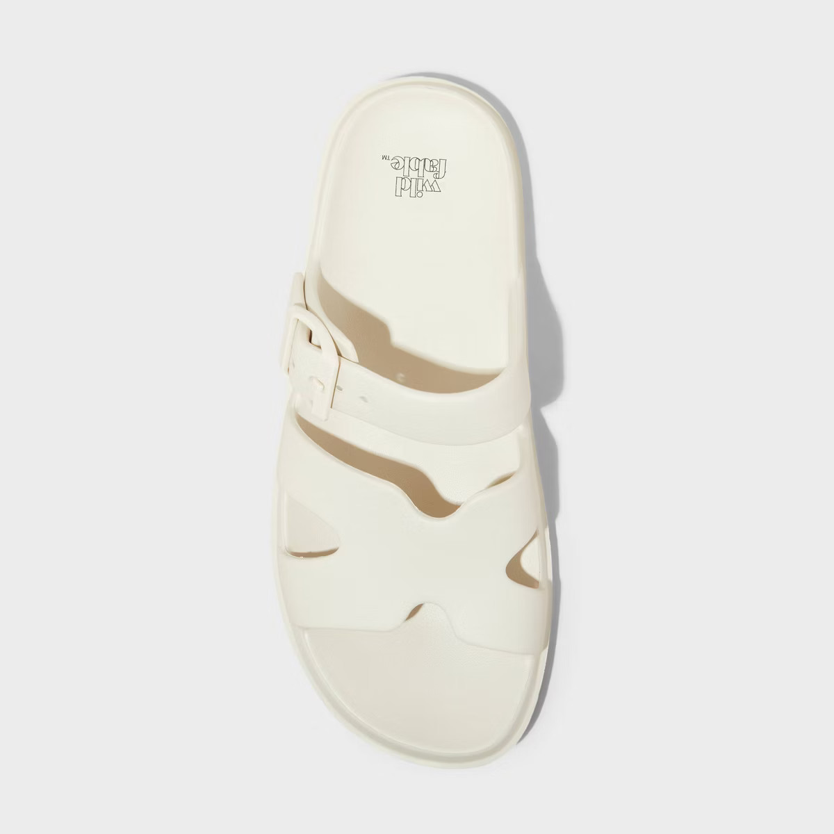 Women's Maysen Footbed Sandals - Wild Fable™ Off-White 11: Slip-On, Non-Marking Sole, Contoured... | Target