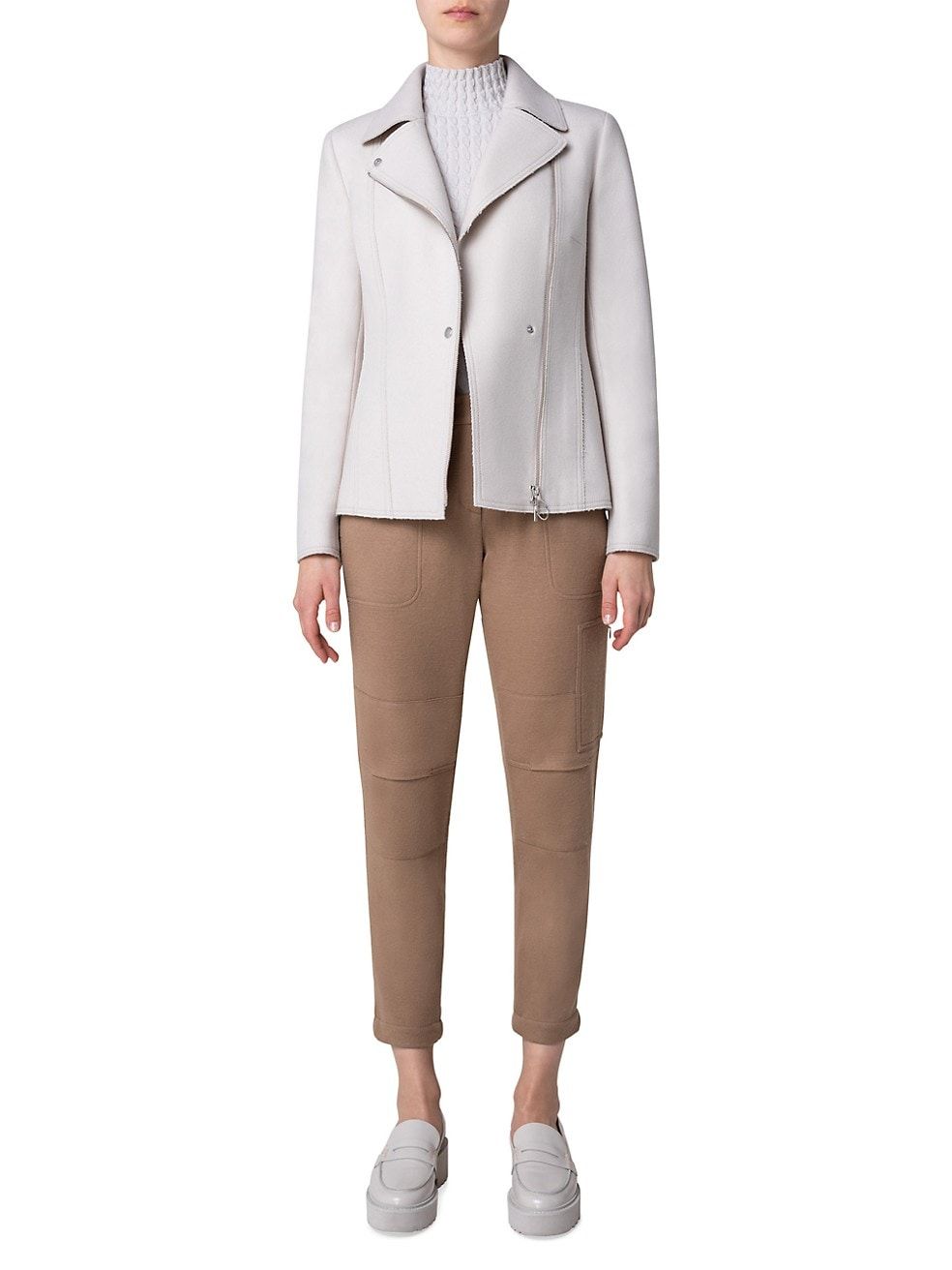 Long Wool-Blend Biker Jacket | Saks Fifth Avenue