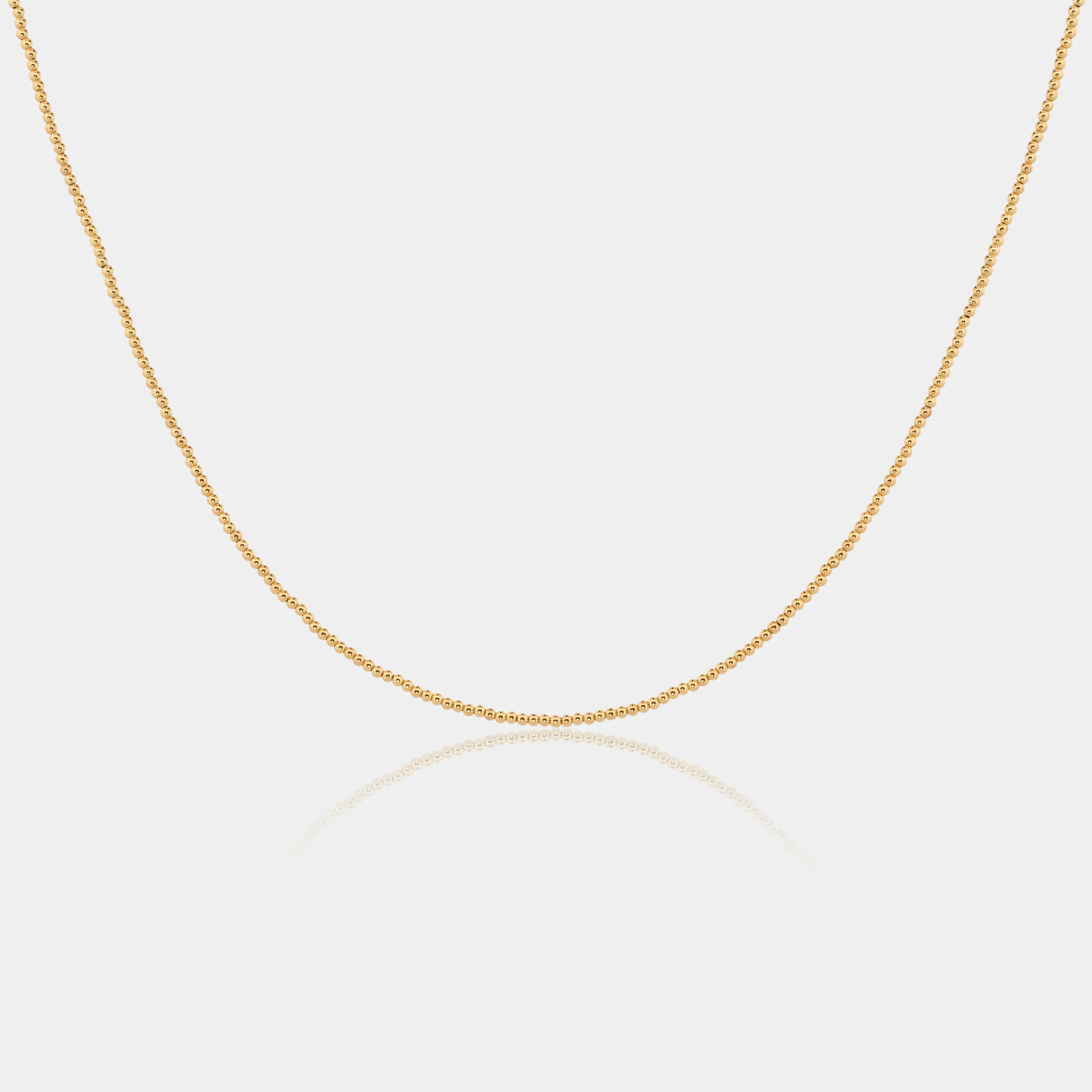Tiny Gold Beaded Choker Necklace | LINK'D THE LABEL