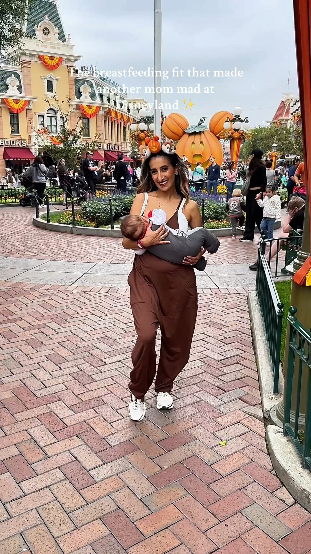 Just a breastfeeding momma minding her business at Disneyland 🍼💙
Apparently, that was enough to make another MOTHER “very angry” and ask a cast member to tell me to “cover up.”
For the record: that’s NOT a Disneyland rules: moms are allowed to breastfeed anywhere in the park.
If I wanted to show off my body, trust me, nursing in oversized overalls wouldn’t be the way I’d do it 😂

Moms, feed your babies proudly, anywhere, anytime. 💪🏽✨

#LTKKids #LTKBump #LTKFamily