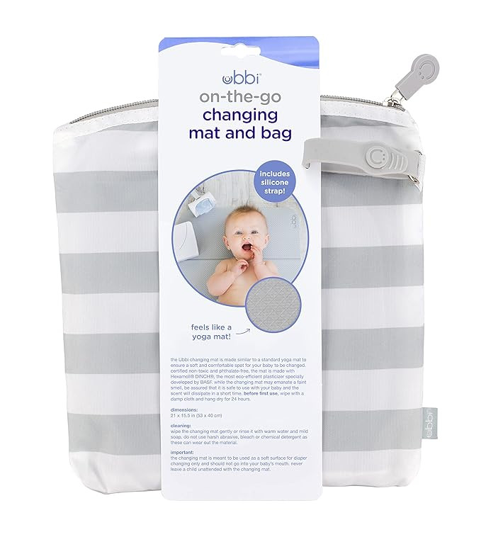 Ubbi On-the-Go Changing Mat with Carrying Bag, Soft and Comfortable Diaper Bag Accessory Must Hav... | Amazon (US)
