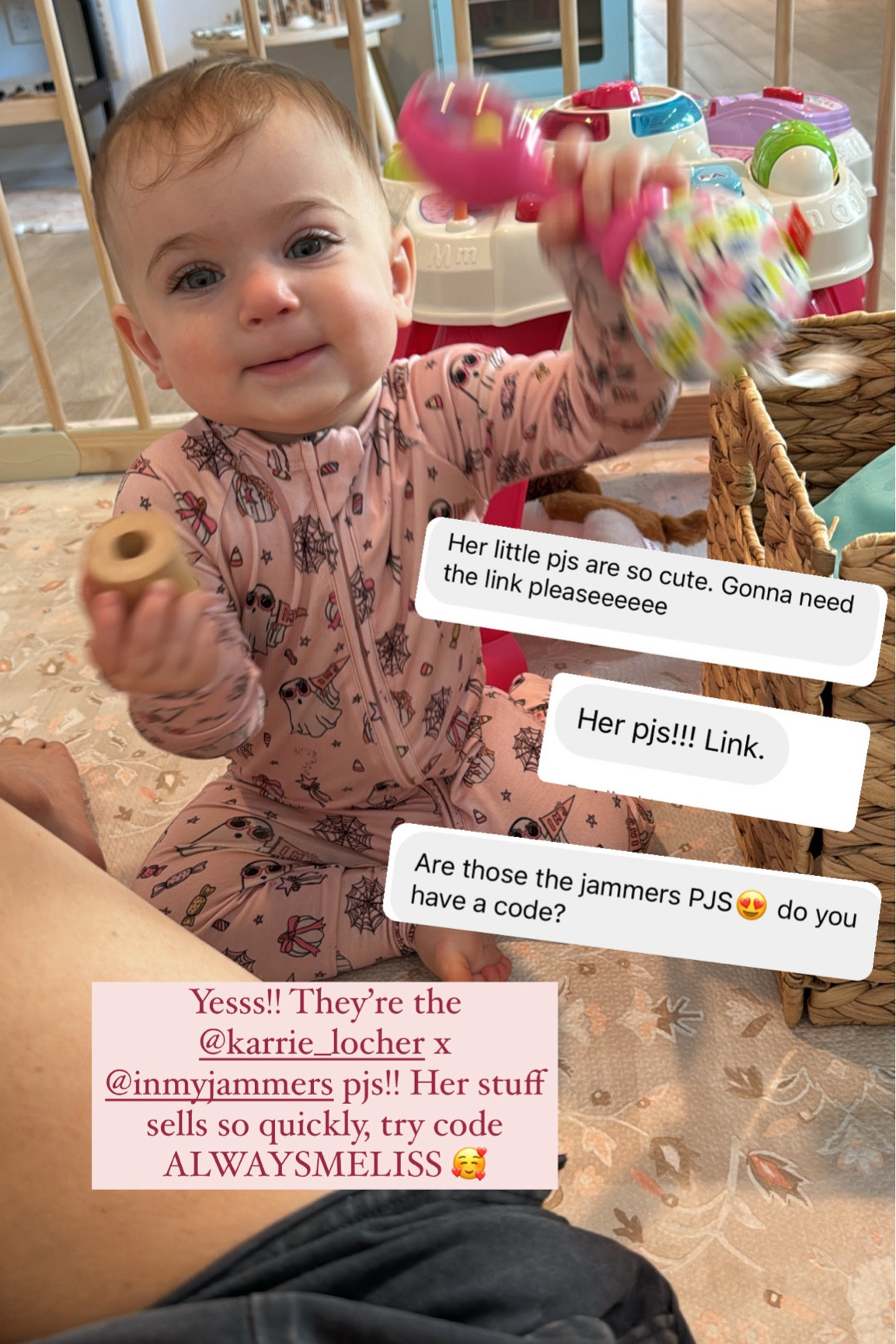 Cutest baby girl Halloween pjs ever!! Code ALWAYSMELISS is 10% off at jammers. They run tts 

#LTKBaby #LTKFindsUnder100 #LTKSeasonal