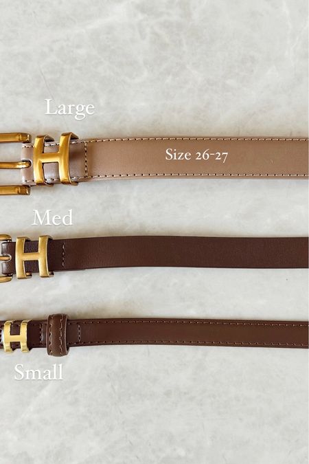 3 different sized Hermes inspired belts from Amazon 

#LTKStyleTip #LTKOver40 #LTKFindsUnder100