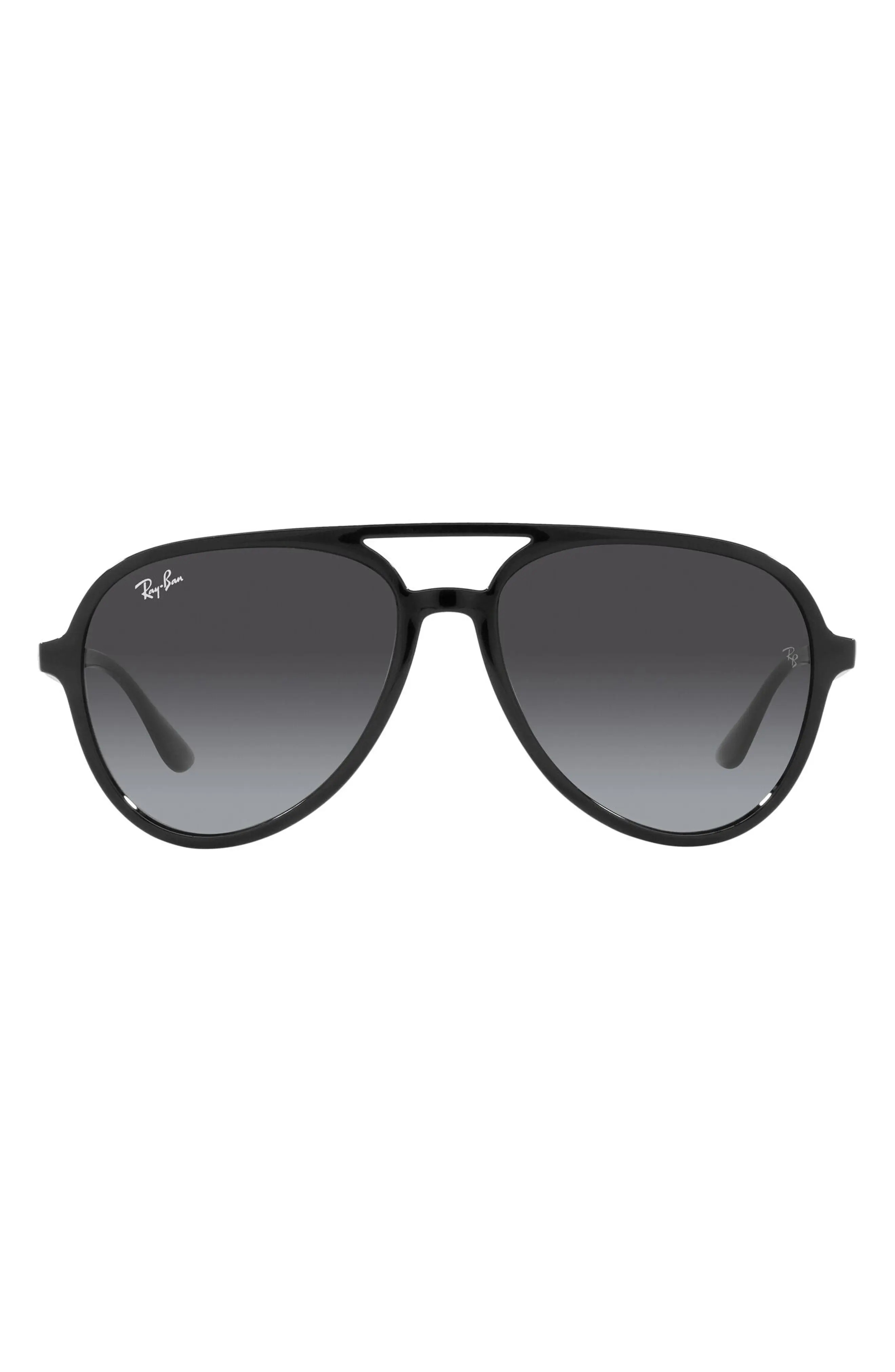 Ray-Ban 57mm Gradient Aviator Sunglasses in Black /Grey Gradient at Nordstrom | Nordstrom