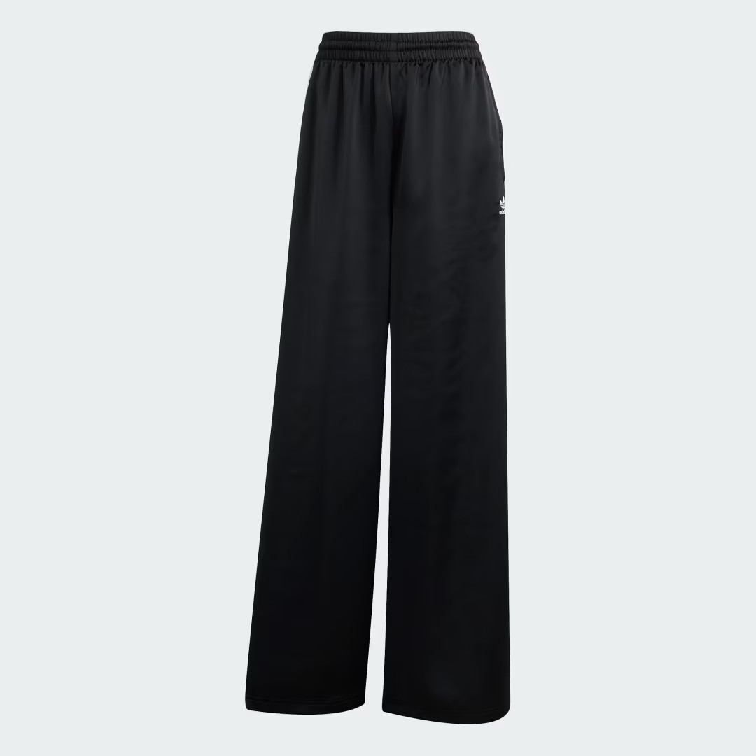 adidas Adicolor Satin Wide Leg Track Pants Black 16 - Womens Originals Pants | adidas (US)