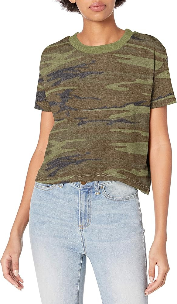 Alternative Women's Cropped T shirt, Headliner Vintage Cropped Tee | Amazon (US)