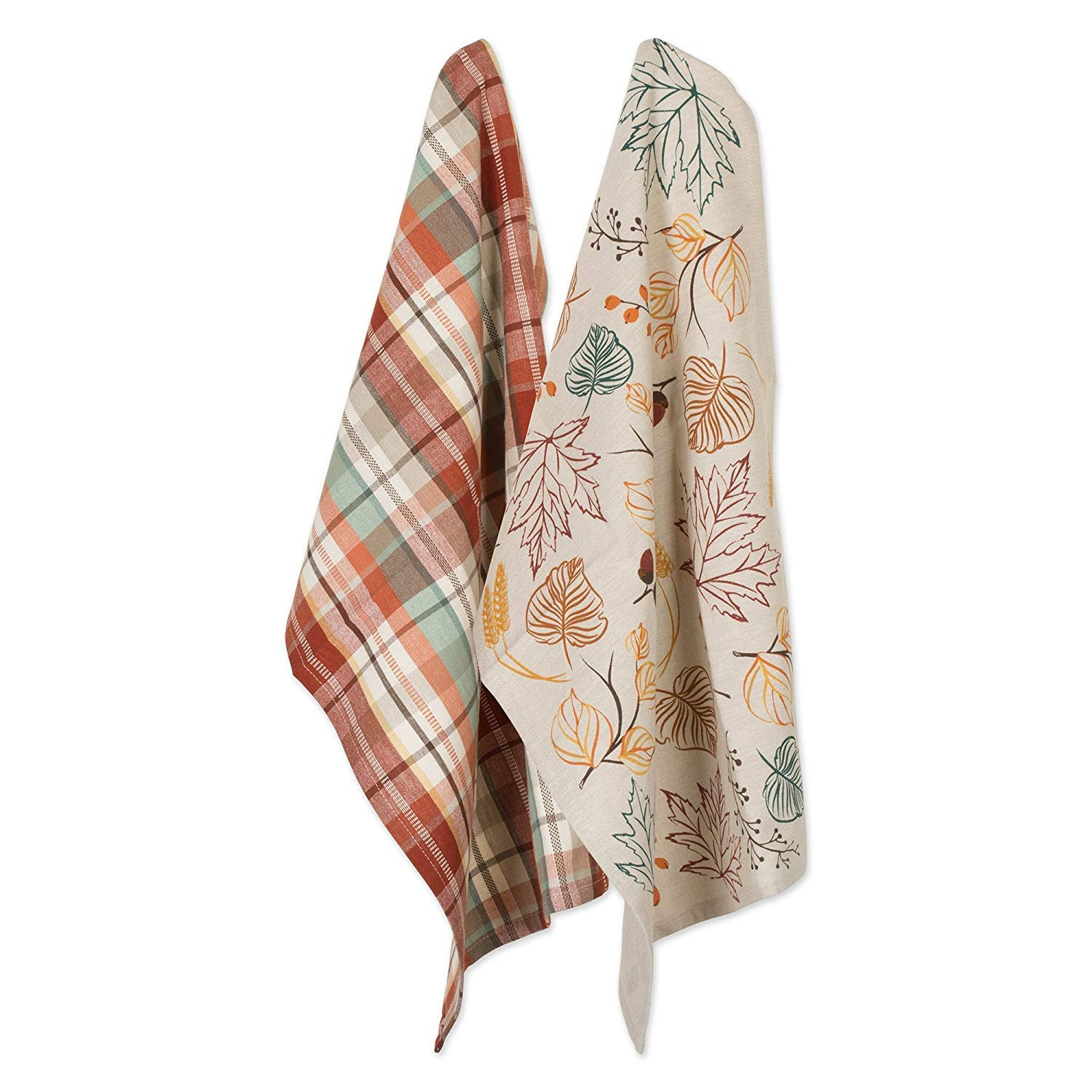 DII Fall Basics Kitchen Dishtowel Collection Printed & Plaid Fall Dish Towel Set, 18x28, Autumn L... | Amazon (US)