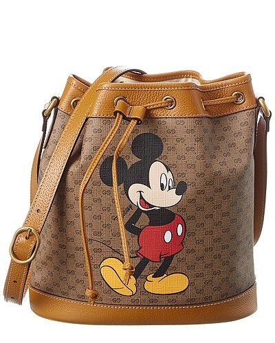 x Disney Small Canvas & Leather Bucket Bag | Gilt & Gilt City