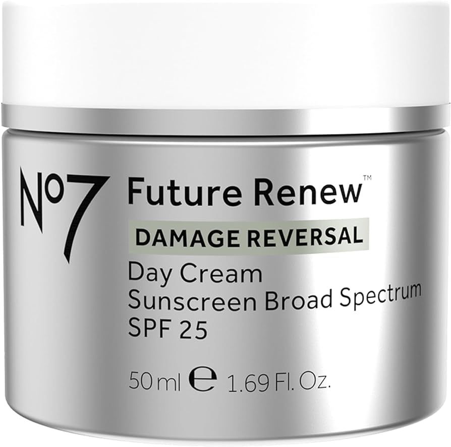 No7 Future Renew Damage Reversal Day Cream SPF 25 - Anti Aging Face Moisturizer with SPF for Visi... | Amazon (US)