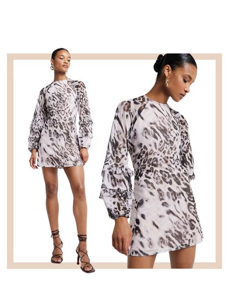 Grey leopard print swing holiday party mini dresss

#LTKfindsunder100 #LTKparties #LTKwedding