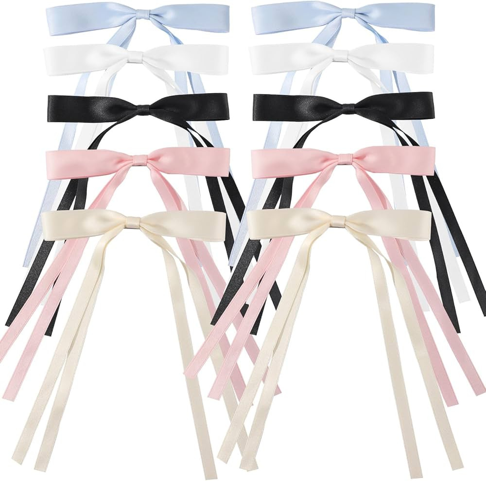 DECYOOL Hair Bow Clips, 10Pcs Tassel Hair Bows for Women, Solid Metal Long Hair Accessories with ... | Amazon (CA)