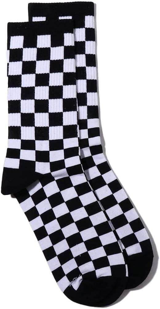 Fashion Harajuku Trends Women Checkerboard Socks Geometric Checkered Socks Men Hip Hop Cotton Uni... | Amazon (US)