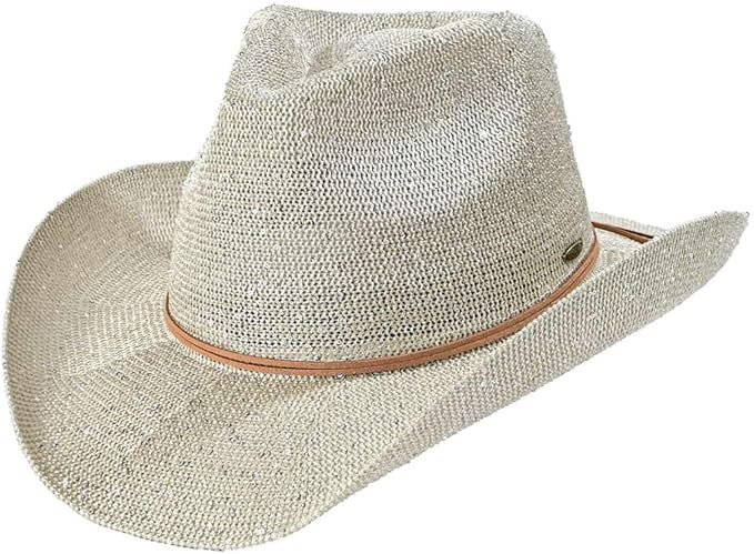 C.C Sparkly Sequin Cowboy Hat with Suede String Trim | Amazon (US)