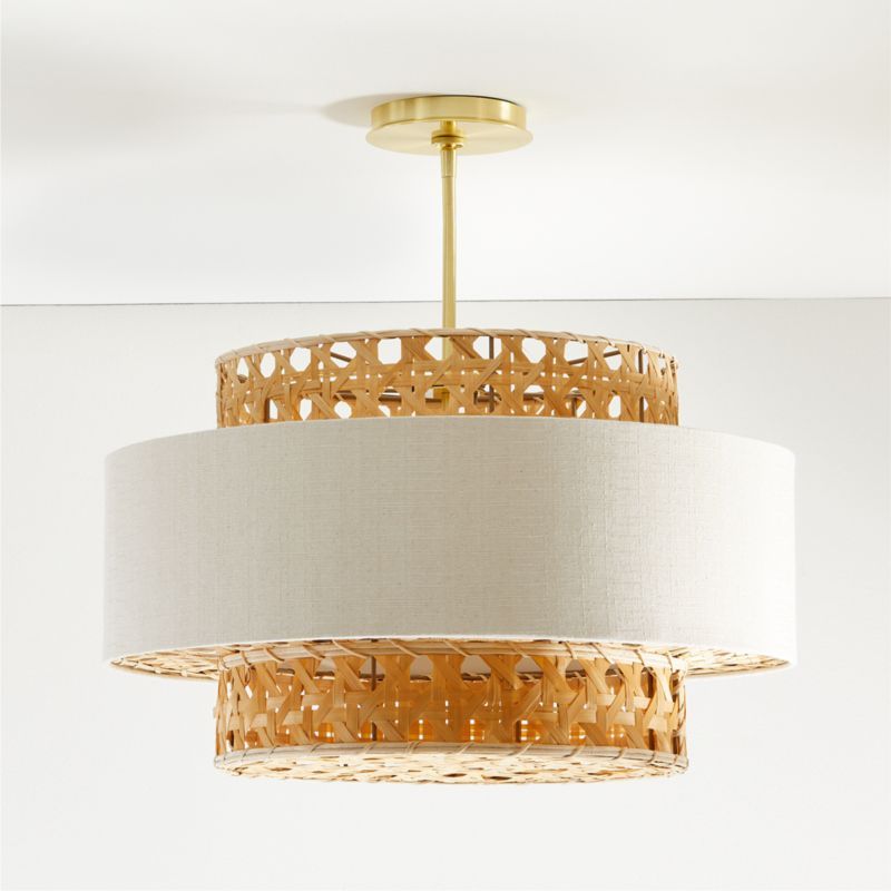 Reese Cane Chandelier Ceiling Light + Reviews | Crate & Kids | Crate & Barrel