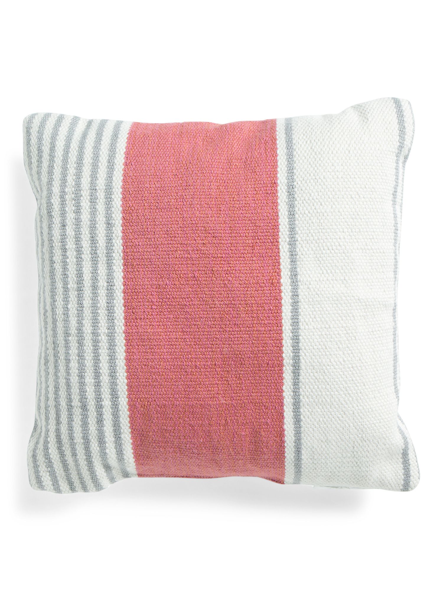 18x18 Indoor Outdoor Rust Stripe Pillow | TJ Maxx