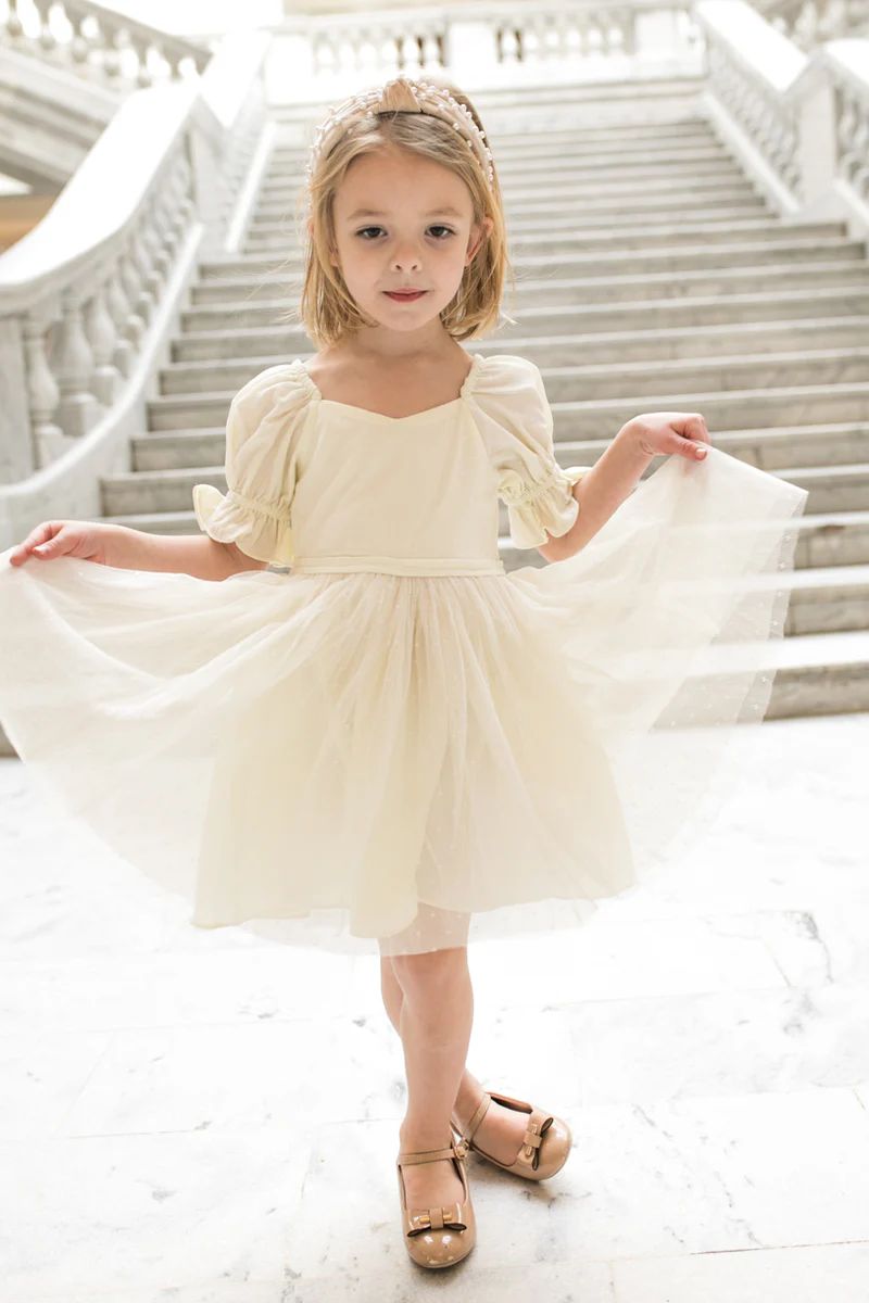 Mini Ballerina Dress in Buttercream | Ivy City Co