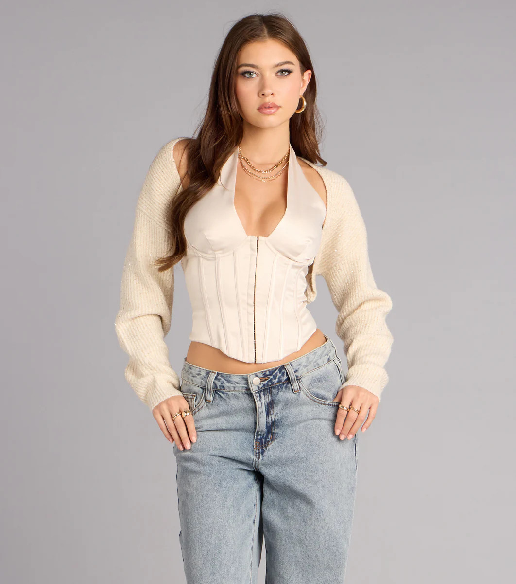 Cozy Chic Lurex Bolero Shrug | Windsor Stores