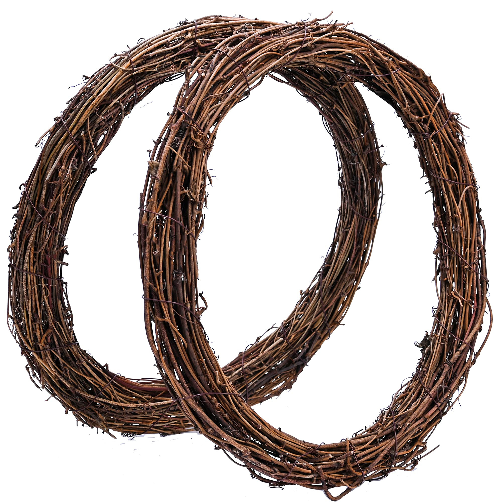 Byher Grapevine Wreath, 2 PCS 12 Inch Natural Vine Wreath for Crafts (Wreath Frame) | Amazon (US)