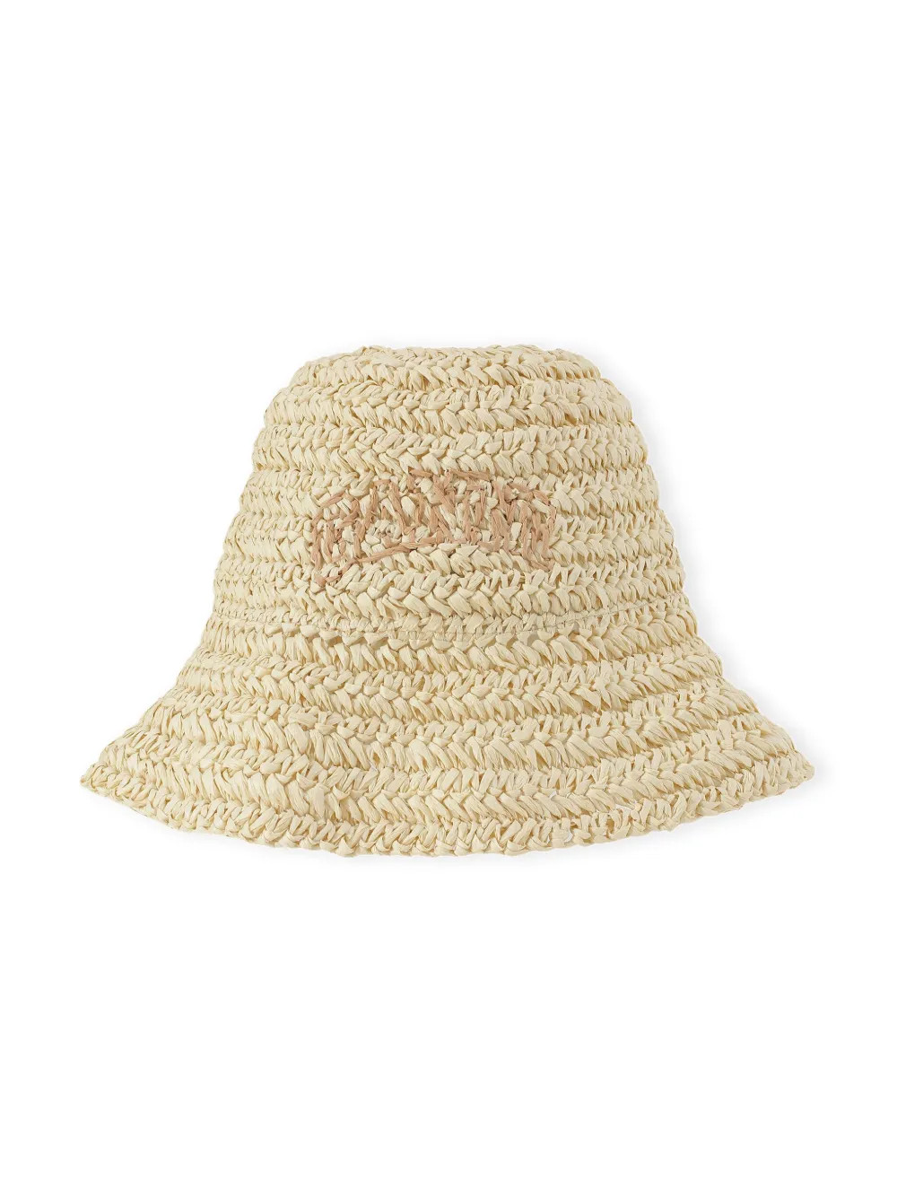 GANNI logo-embroidered Bucket Hat | Neutrals | FARFETCH | Farfetch Global