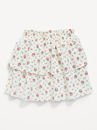 Printed Crinkled Tiered Skirt for Toddler Girls | Old Navy (US)