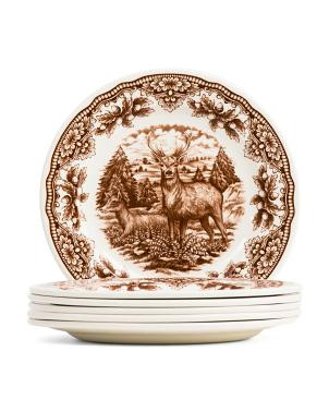6Pk Harvest Stag Salad Plates | TJ Maxx