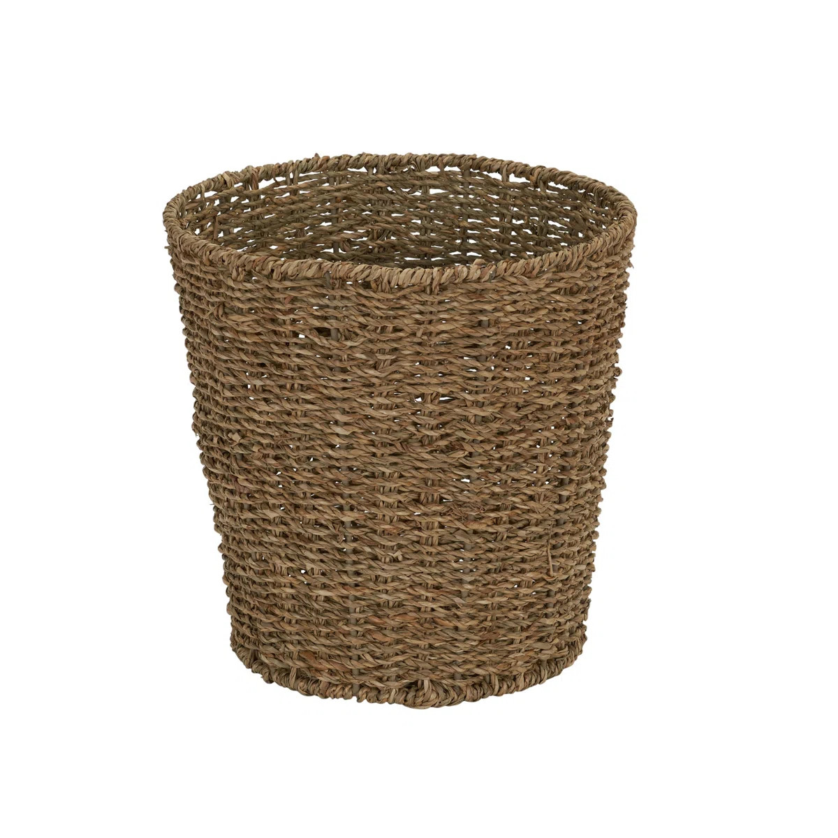 Bimal Wicker Waste Basket, Woven Leaf Basket with Wire Frame, Trash Bin or Storage Basket for Bedroom, Bathroom, Office and More | Wayfair North America