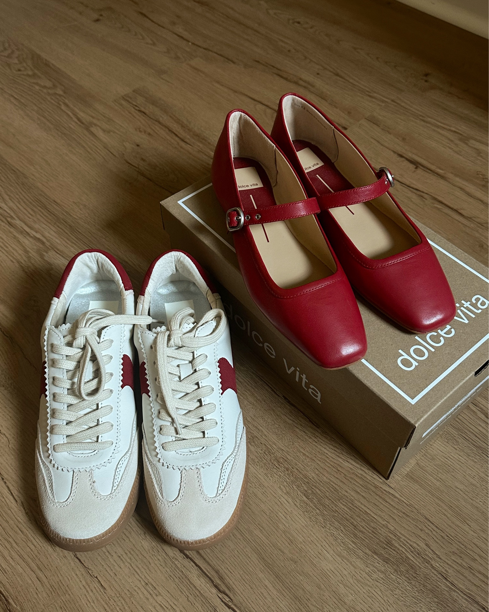 Give me all the RED shoes!!! These new cutie shoes from DV are going to be so fun styling this fall. Perfect workwear options that can be dressed up for down. I typically size up a 1/2 size in their shoes- so wearing an 8.5 in both and they fit perfect. 

#LTKBacktoSchool #LTKShoeCrush #LTKSeasonal