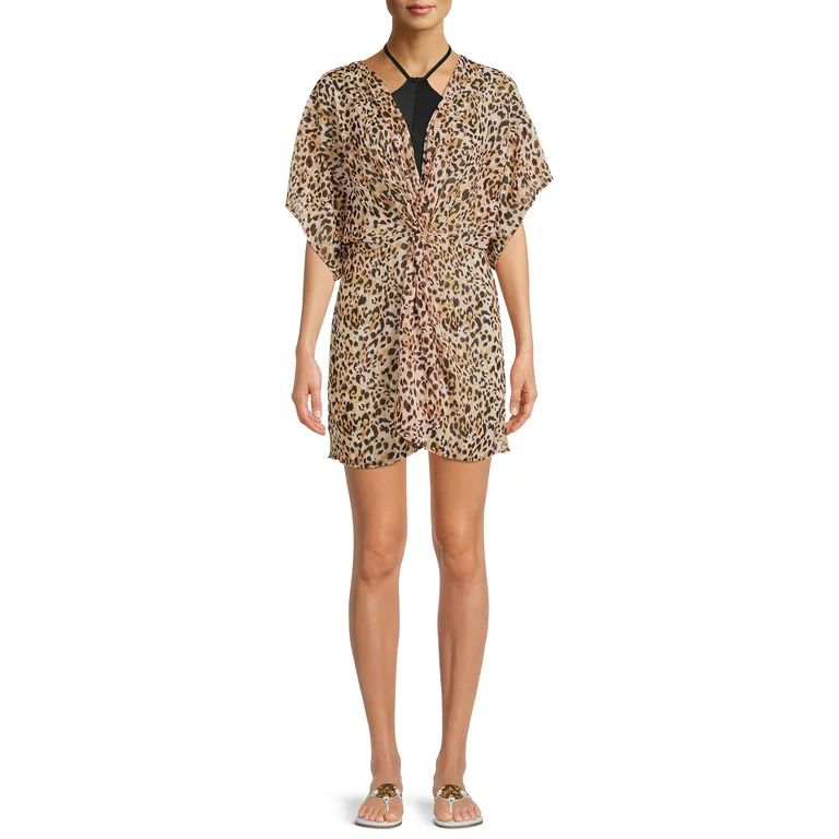 Time and Tru Women's and Women's Plus Twist Front Dress Cover Up | Walmart (US)