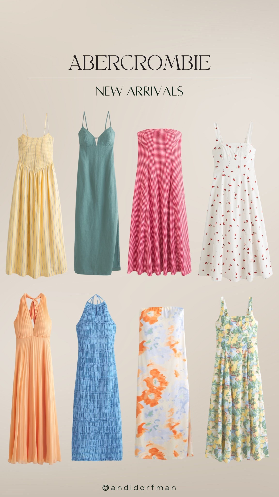 New spring dresses from Abercrombie ✨