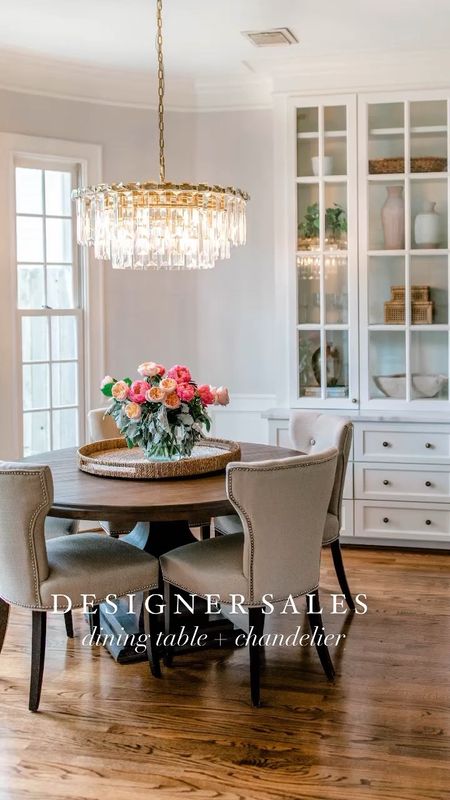 ✨Dining table and chandelier on SALE 🎉

🔹Dining table is the 60” Washed Walnut but also comes in a 45” and Whitewash option 
🔹Chandelier is the large size in Burnished Brass. Comes in 2 smaller size options and 2 more finish options

#homedecor #interiordesign #blackfridaysale #shopltk #ltkhome #ltksalealert 

#LTKsalealert #LTKCyberWeek #LTKhome