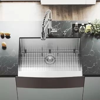 Bedford 30" L x 22" W Farmhouse Kitchen Sink with Sink Grid and Strainer | Wayfair North America