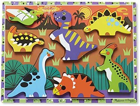 Melissa & Doug Dinosaur Wooden Chunky Puzzle (7 pcs) | Amazon (US)