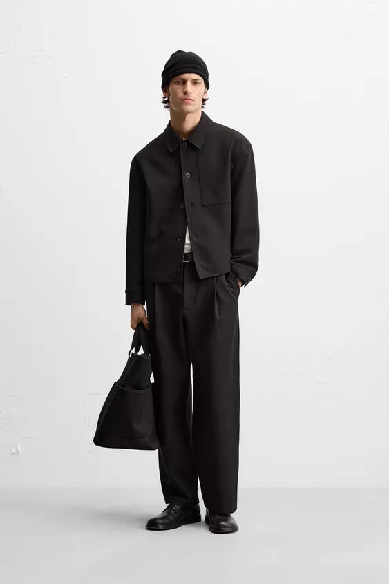 RELAXED FIT PLEATED PANTS | Zara US