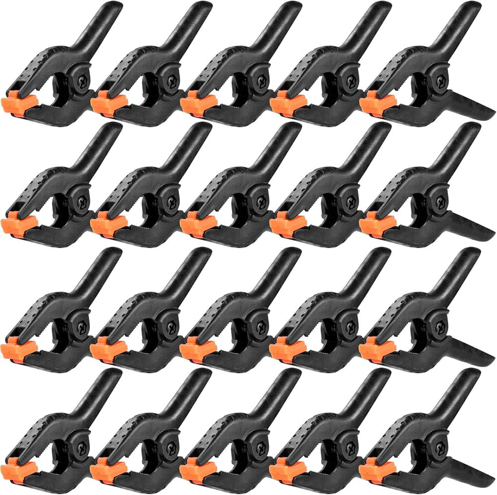 20 Packs Spring Clamps, 3.5 inch Spring Clamps Heavy Duty for Crafts and Professional Plastic Spr... | Amazon (US)