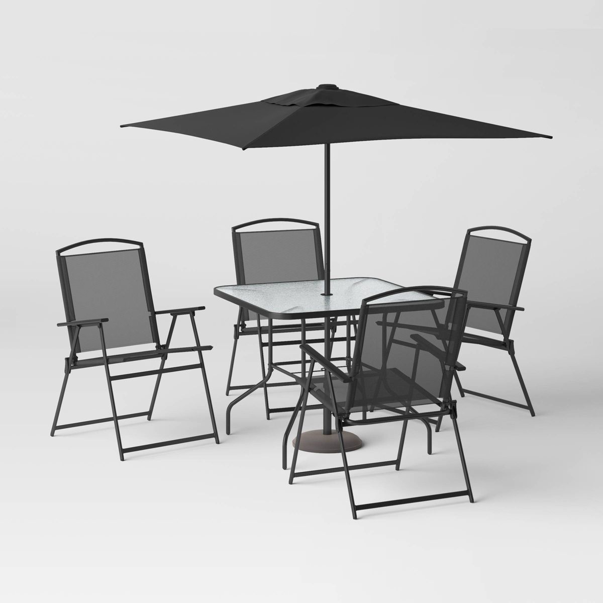 6pc Patio Dining Set with Umbrella, Outdoor Furniture Set - Room Essentials™ | Target