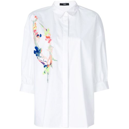 Steffen Schraut floral embroidery shirt - White | Farfetch EU