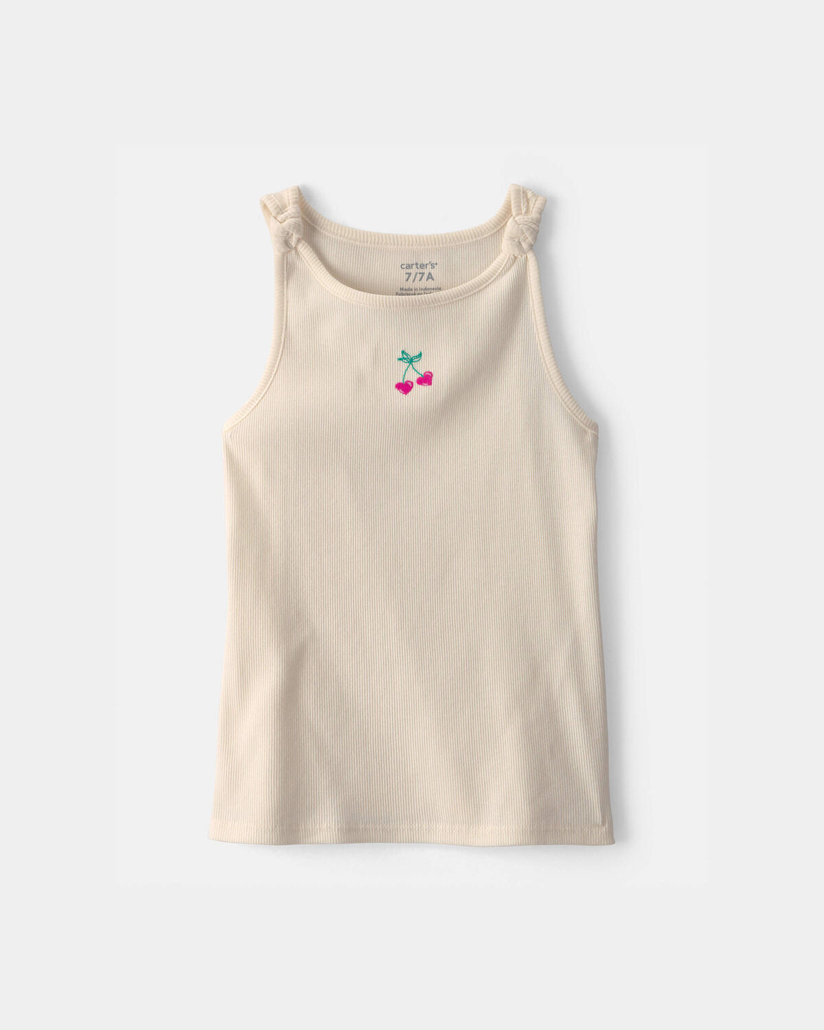 Girls Cherry Embroidered Tank Top - Ivory | Carter's Inc
