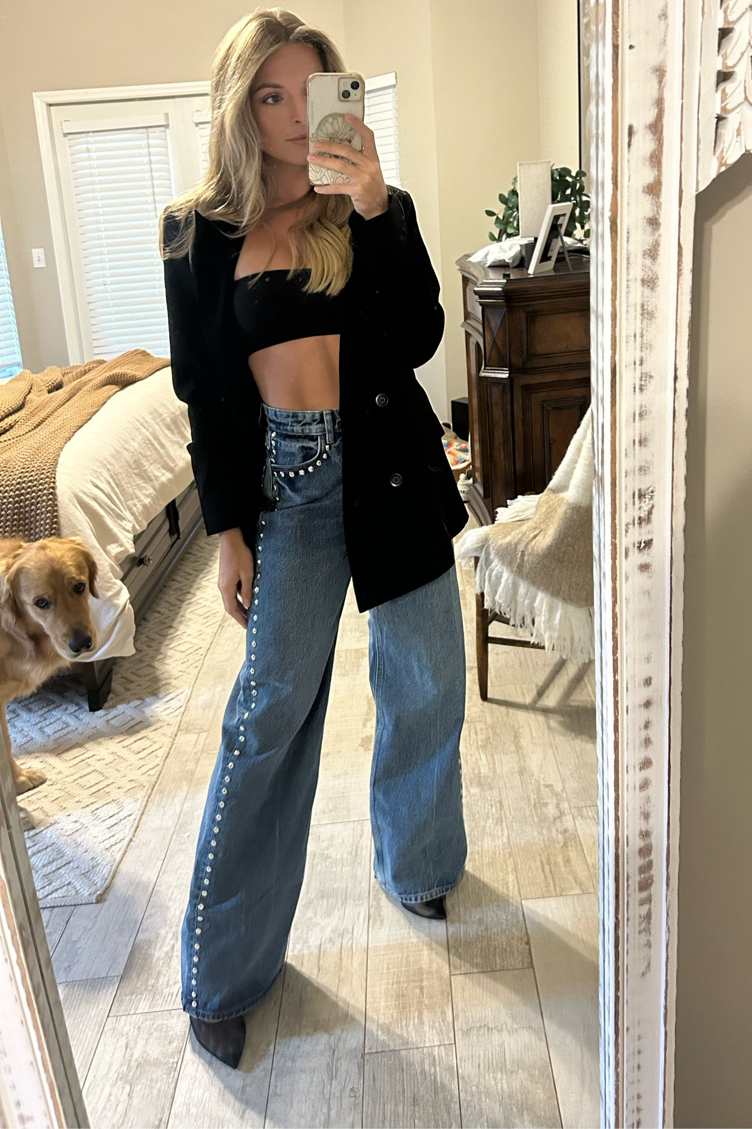 Girls night OOTD with #reformation denim