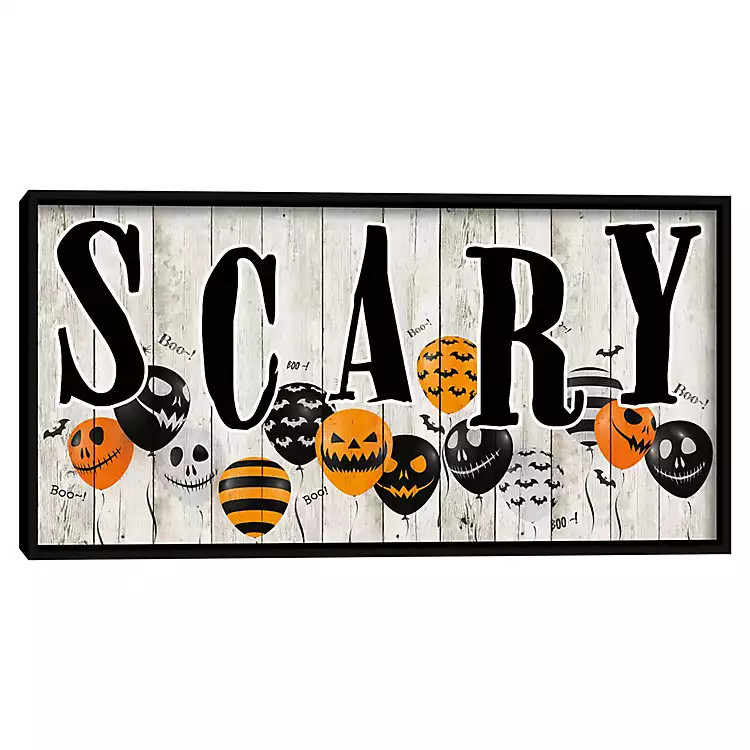 New!
											Skull and Balloons Scary Framed Canvas Art Print | Kirkland's Home