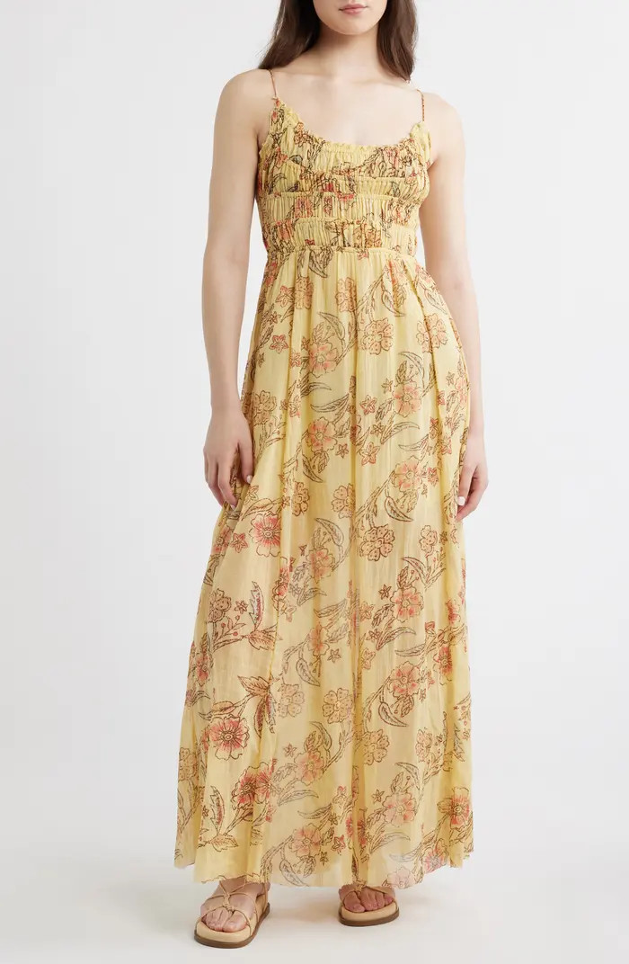 Ciella Floral Cotton Maxi Dress | Nordstrom