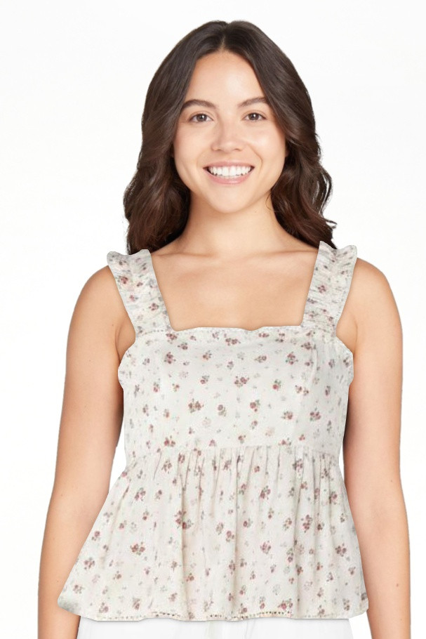Celebrity Pink Women's Flutter Sleeve Peplum Top, Sizes XS-XXXL | Walmart (US)