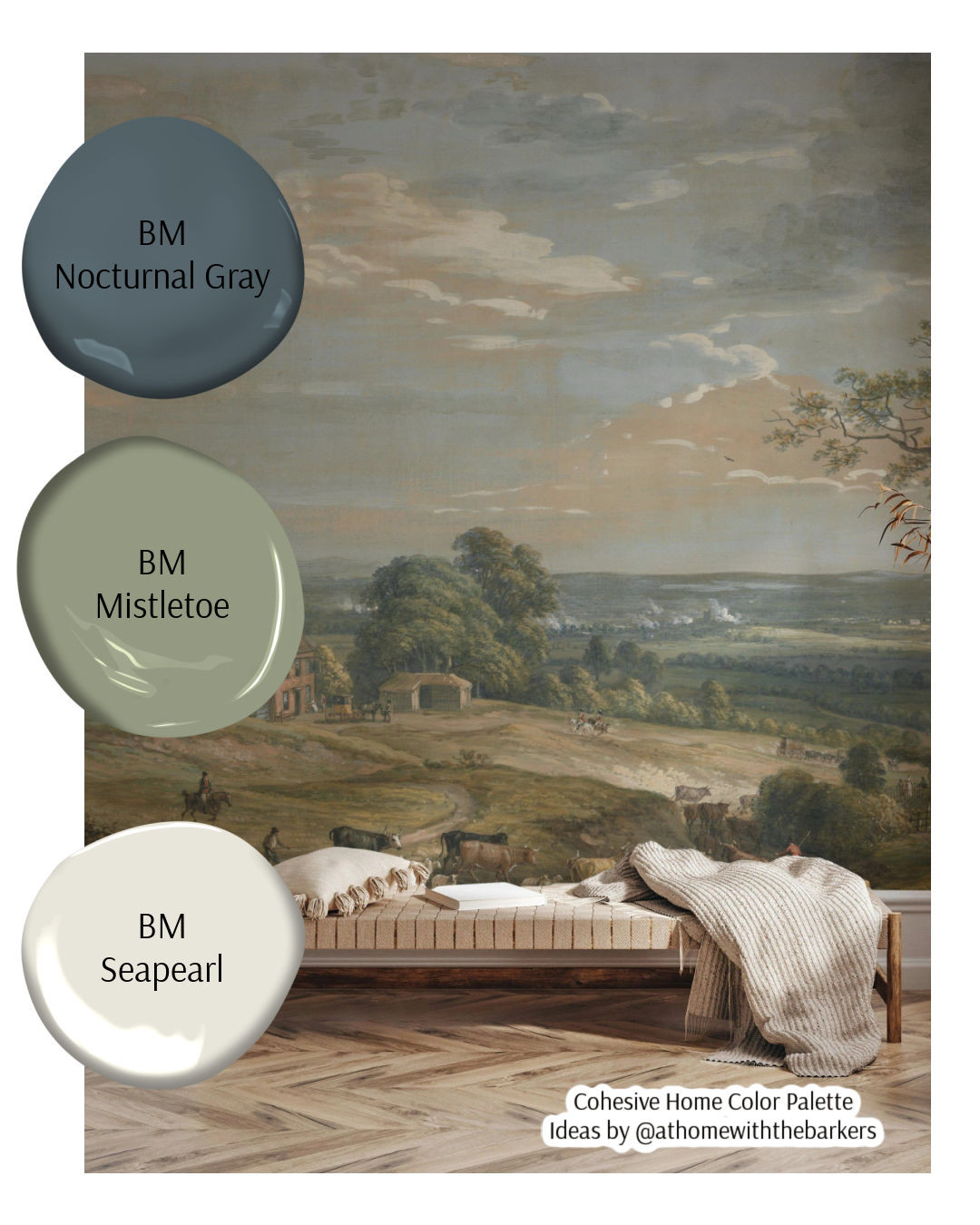 Wallpaper mural color palette, DIY home decorating 

 #LTKHome #LTKSaleAlert