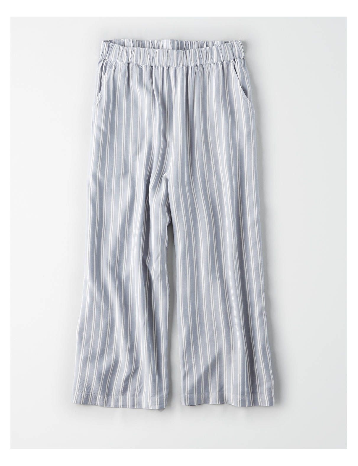 AE SMOCKED WIDE LEG CULOTTE, Blue | American Eagle Outfitters (US & CA)