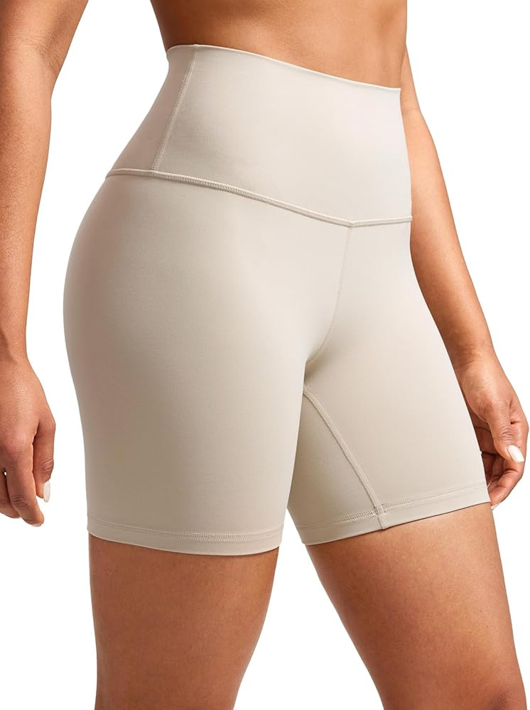 CRZ YOGA Womens ButterLuxe Biker Shorts 6 Inches - High Waisted Workout Running Volleyball Spande... | Amazon (US)