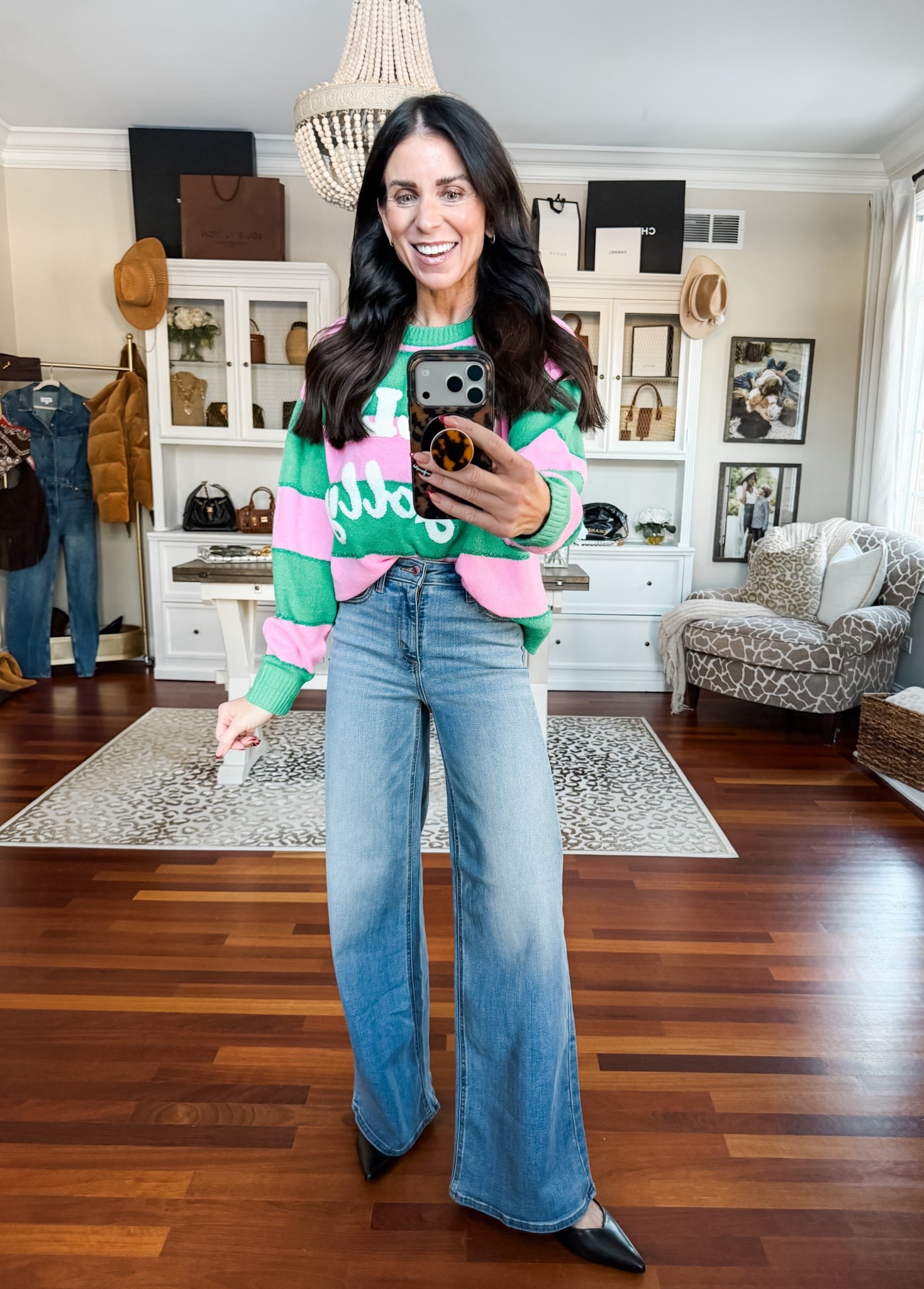 Such a cute holiday sweater! Wearing a small and 2 denim 

#LTKGiftGuide #LTKFindsUnder50 #LTKHoliday