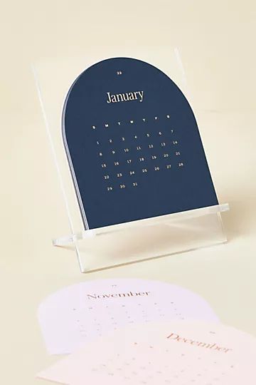 Appointed Arc Monthly Desk Calendar | Anthropologie (US)