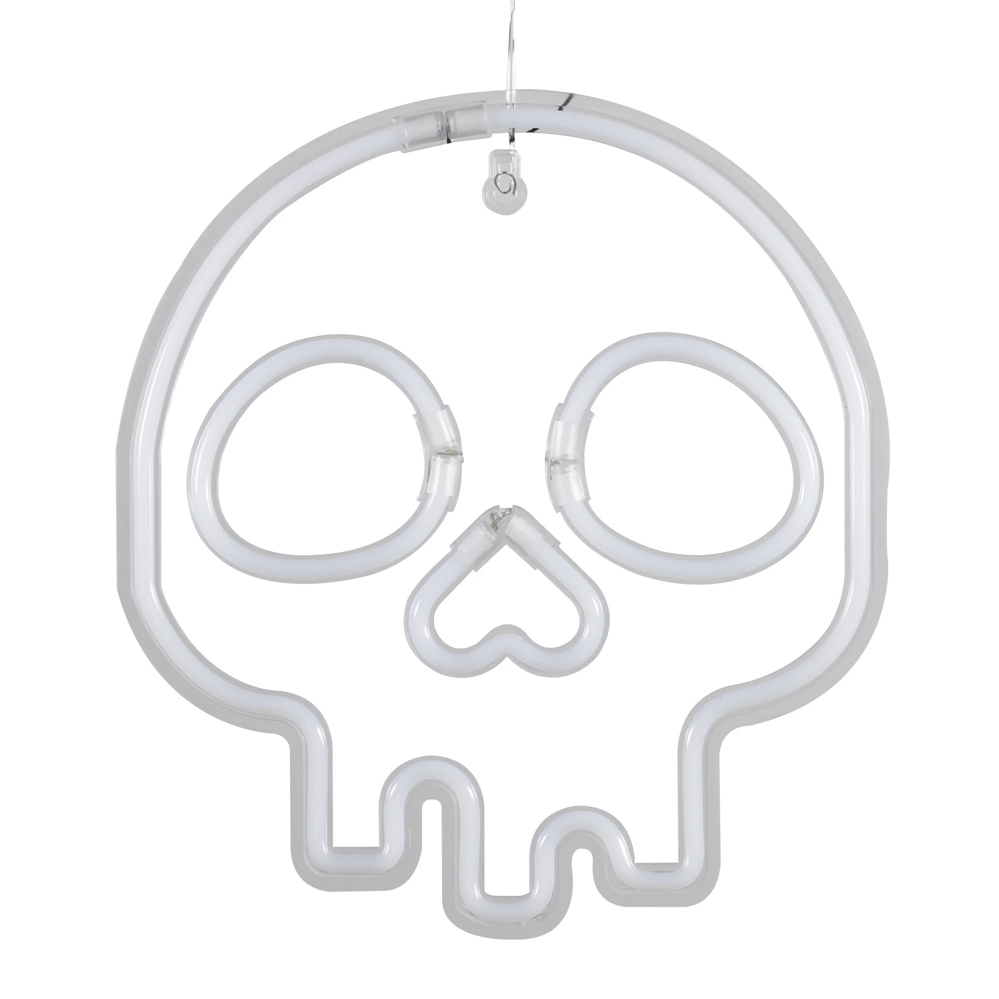 Halloween 12" LED Neon-style Lighted Skull Wall Décor, with USB Plug, Way to Celebrate | Walmart (US)