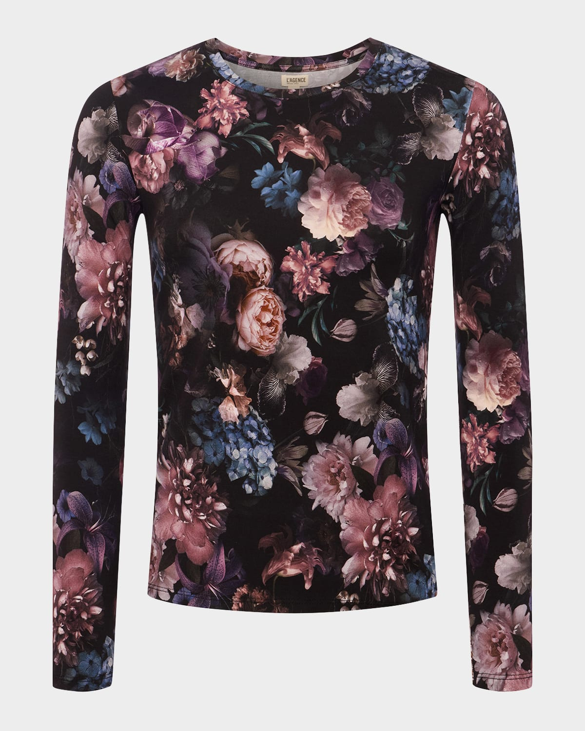 Tess Long-Sleeve Vintage Flower Tee | Neiman Marcus